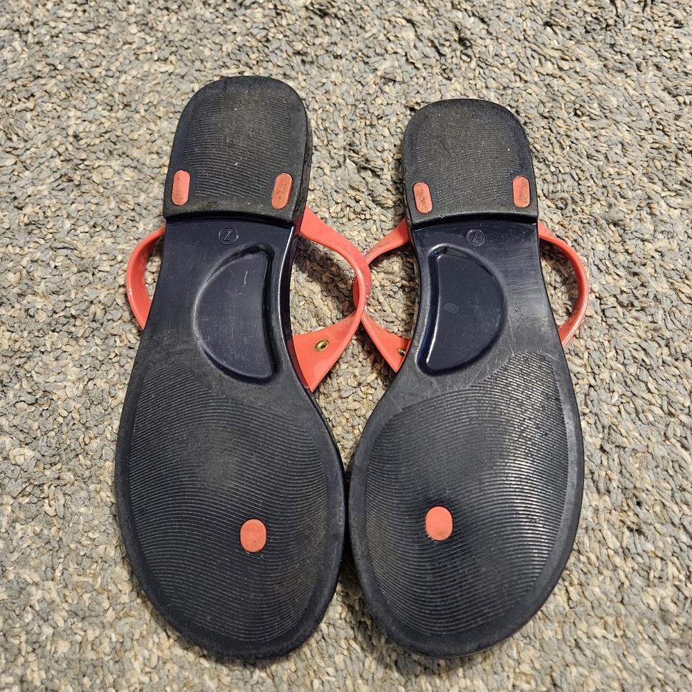 CLEARANCE! Tommy Hilfiger Red and Black Patterned Sandals - Picture 2 of 4